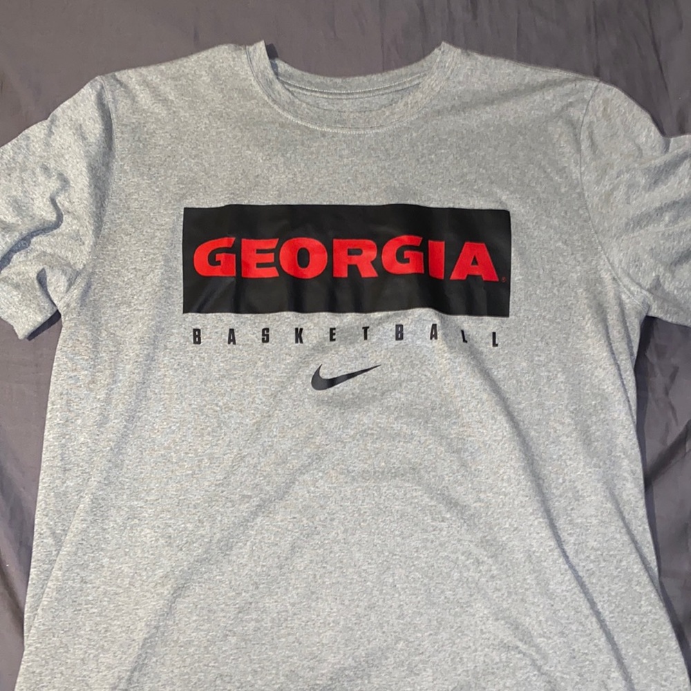 Nike Georgia Basketball Gray Dri-Fit Short Sleeve Large